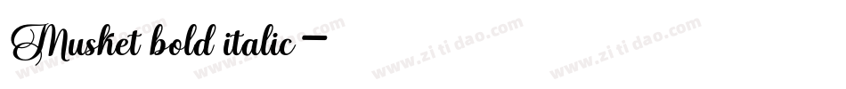 Musket bold italic字体转换